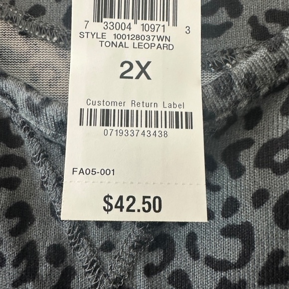 Charter Club Intimates Plus Size Soft Knit Printed Sleepshirt 2X - Picture 4 of 4